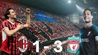 CONTESTAZIONE CURVA SUD Milan 1  3 Liverpool Live reaction from San Siro [upl. by Haroppizt]