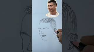 Master the art of drawing Cristiano Ronaldo using the loomis method art cr7 drawing [upl. by Nina217]