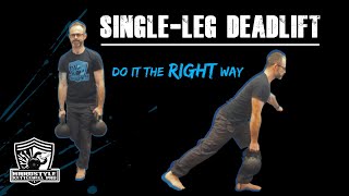 SingleLeg Kettlebell Deadlift  the BEST exercise for lower body stability [upl. by Mirna]