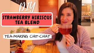 DIY STRAWBERRY HIBISCUS TEA BLEND  Learn to make your own tea blends  Tea Business idea [upl. by Mendez]