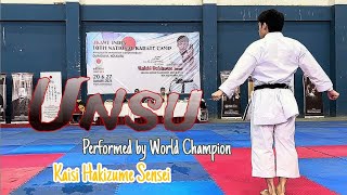 Unsu Kata by Kaishi Hakizume Sensei  Kolkata Unsu shotokankata JKA wkf [upl. by Nich]