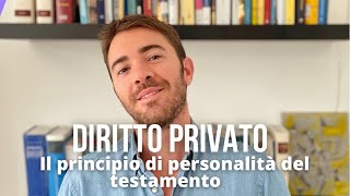 Diritto privato Posso far scegliere il mio erede da un terzo [upl. by Lazor]