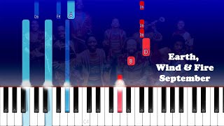 Earth Wind amp Fire  September Piano Tutorial [upl. by Oleta702]