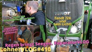 LohnerVLOG410 Fendt 926 Frontzapfwelle zerlegen I Strautmann Lagerschaden richten I Fendt 724 Licht [upl. by Irej]