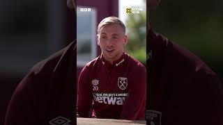 Jarrod Bowen on meeting Danny Dyer ⚒️😅  shorts westham premierleague [upl. by Nerrot128]