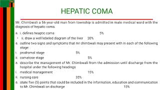 Hepatic coma [upl. by Ahsiemaj480]