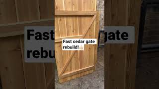 How to repair a fence gate  Fast cedar gate repair [upl. by Thorley464]