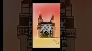 howtodraw charminar stepbystep hyderabad drawing ipadproart [upl. by Eneg]