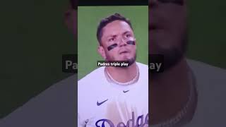 Padres end game on a triple play to win 42 baseball tripleplaymlbpadres [upl. by Samaria]