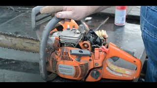 Husqvarna 450 Rancher Chainsaw Carb Diaphragm and Tune Up [upl. by Alur169]