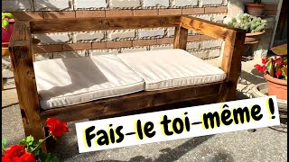 Fabriquer un CANAPÉ en BOIS  Meuble Intérieur ou Extérieur Tutoriel [upl. by Clardy620]