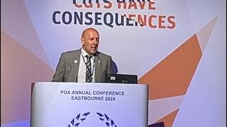 POA National Chair Mark Fairhurst’s opening address to Conference 2024 [upl. by Sherr521]