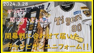 推しグッズ紹介⑥♪ 2024シーズン開幕戦にギリギリ間に合った、quotチャンピオン レプリカユニフォームquot！【阪神タイガース】 [upl. by Agon217]