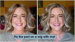 How to change the part on a synthetic wig the easy way TIP TUESDAY [upl. by Ecerahc]