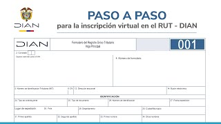 Paso a paso para la inscripción virtual en el RUT  DIAN [upl. by Gnort]