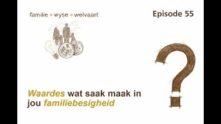 Ep  55 Waardes wat saak maak in jou familiebesigheid [upl. by Adnotal]