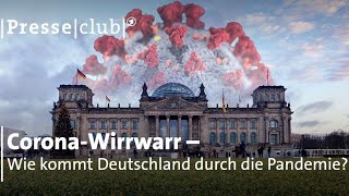 CoronaWirrwarr – Wie kommt Deutschland durch die Pandemie  ARDPresseclub [upl. by Nayar]