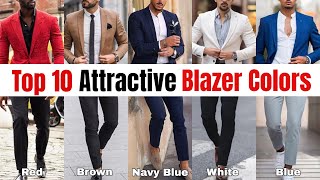 Top 10 Attractive Blazer Colors For Men 2024  BEST Mens Blazer Colors  Just Mens Fashion [upl. by Ihcego]