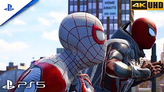 PS5 SpiderMan 2  NEW UPDATE  ARACHKNIGHT SUIT Vs Sand Man  4K HDR 60 FPS Gameplay [upl. by Joye]