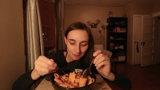 EATING Home Cooked PASTA Gentle Eating Sounds  ASMR Whispering [upl. by Quintilla348]