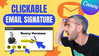 Create an Email Signature with Canva with multiple Clickable Links amp Social Media Icons [upl. by Cherlyn]