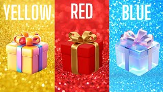 Choose your gift 🎁💝🤮 3 gift box challenge Yellow Red Blue giftboxchallenge chooseyourgift [upl. by Yim]