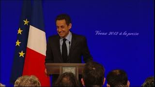 Nicolas Sarkozy présente ses voeux à la presse [upl. by Irrab360]