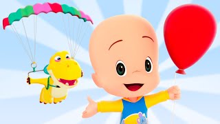 Colorful Dino 🦖💛💙❤️  The baby balloons are crying  Learn with Cuquin [upl. by Atik298]