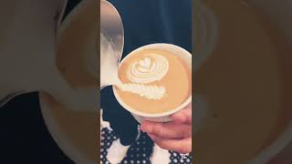 How to make cappuccino coffee with art she horse 🐎 makecoffee [upl. by Swift730]