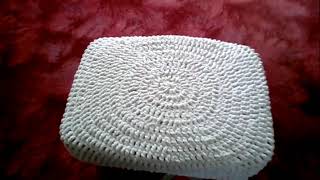 Pouffe or Stool Cover Sheilas Crochet Tips [upl. by Sharona]