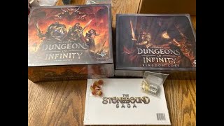 Unboxing Ver 2 of Dungeons of Infinity Base Game and Kingdom Cost [upl. by Roobbie]