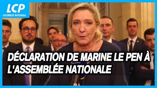 Déclaration de Marine Le Pen à lAssemblée nationale  19072024 [upl. by Grath737]