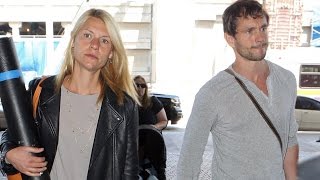 Claire Danes And Hubby Hugh Dancy Take Care To Shield Little Son Through LAX [upl. by Euqinitram596]