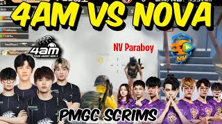 4AM vs NOVA in Pochinki Squad house in PMGC Scrims 😲🔥 [upl. by Aiasi145]