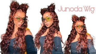 Widows Peak Tutorial  Messy Buns amp Curls Look ft Junoda Wig [upl. by Heaps]