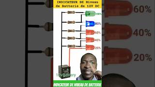 INDICATEUR DE Niveau de Batterie de 12V DC à LED batteryindicator battery automobile Shorts [upl. by Pagas]