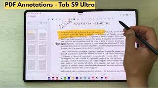 How to do PDF Annotations in Galaxy Tab S9 Ultra Using Samsung Notes [upl. by Eusebio]