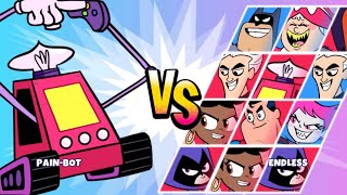 Teen Titans Go Jump Jousts Pain Bot vs All Who’s the better fighter than Pain Bot  CN Games [upl. by Annohsed]