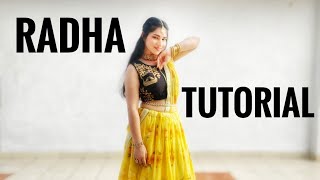 Radha TUTORIAL with Music  Easy Wedding Dance on Radha  Sangeet Dance  SOTY  Alia Bhatt [upl. by Ycal]