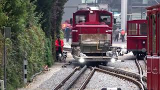 Baustellenzug auf der Schafbergbahn [upl. by Anyala]