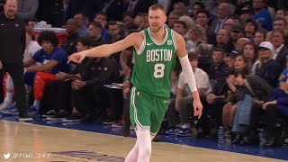 Kristaps Porzingis CELTICS DEBUT Highlights vs Knicks 30 pts 8 reb 4 blk  202324 NBA Season [upl. by Ettenan812]