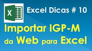 Importar IGPM da Web para Excel [upl. by Ramyar]