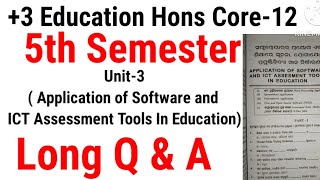 3 Education Hons Core125th SemesterUnit3Long Question with Answerquestionanswer [upl. by Weissmann]