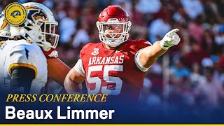 Beaux Limmer On Getting Drafted To Los Angeles amp The Strengths He Brings To The Rams Offensive Line [upl. by Kimberlyn]