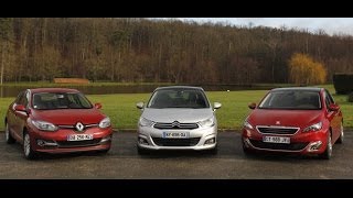 Comparatif Peugeot 308  Renault Mégane  Citroën C4 [upl. by Zoeller54]