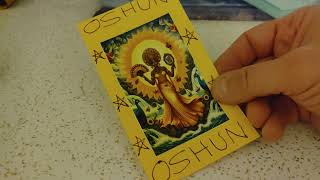 How to make prayer cards hand made home made THE ORISHA OSHUN [upl. by Hgieliak]