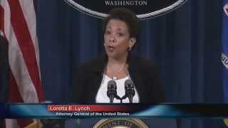 Attorney General Lynch Announces Five Major Banks Agree to ParentLevel Guilty Pleas [upl. by Arluene716]