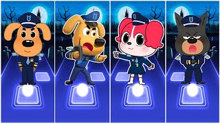 Police Officer 🌟 Sheriff Labrador 🌟 Sheriff Papillon 🌟 Sheriff Labrador ⚡ Tiles Hop EDM Rush [upl. by Dagall992]