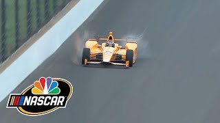 2017 F1 Fernando Alonso kills two birds during Indy 500 practice  NASCAR  NBC Sports [upl. by Marka920]