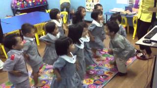 Qdees EDP class 3yrs old Dinosaur song [upl. by Aihsit]